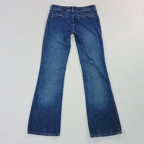 AMERICAN EAGLE ♡ Sweet Vintage Denim Slit Back Pockets Blue Jeans Size 2 Reg - Picture 4 of 15